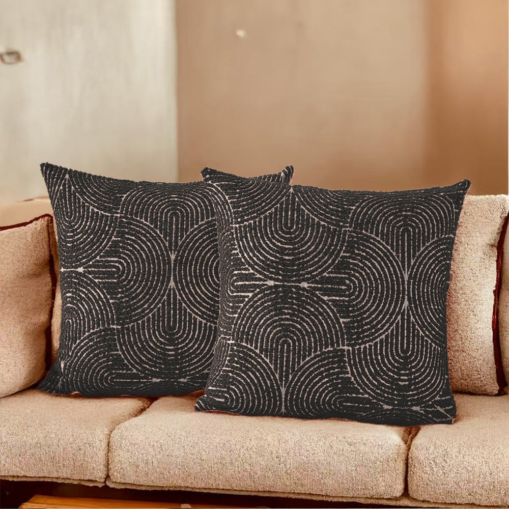 Chenille Jacquard Throw Pillow Sofa Cushion Cover