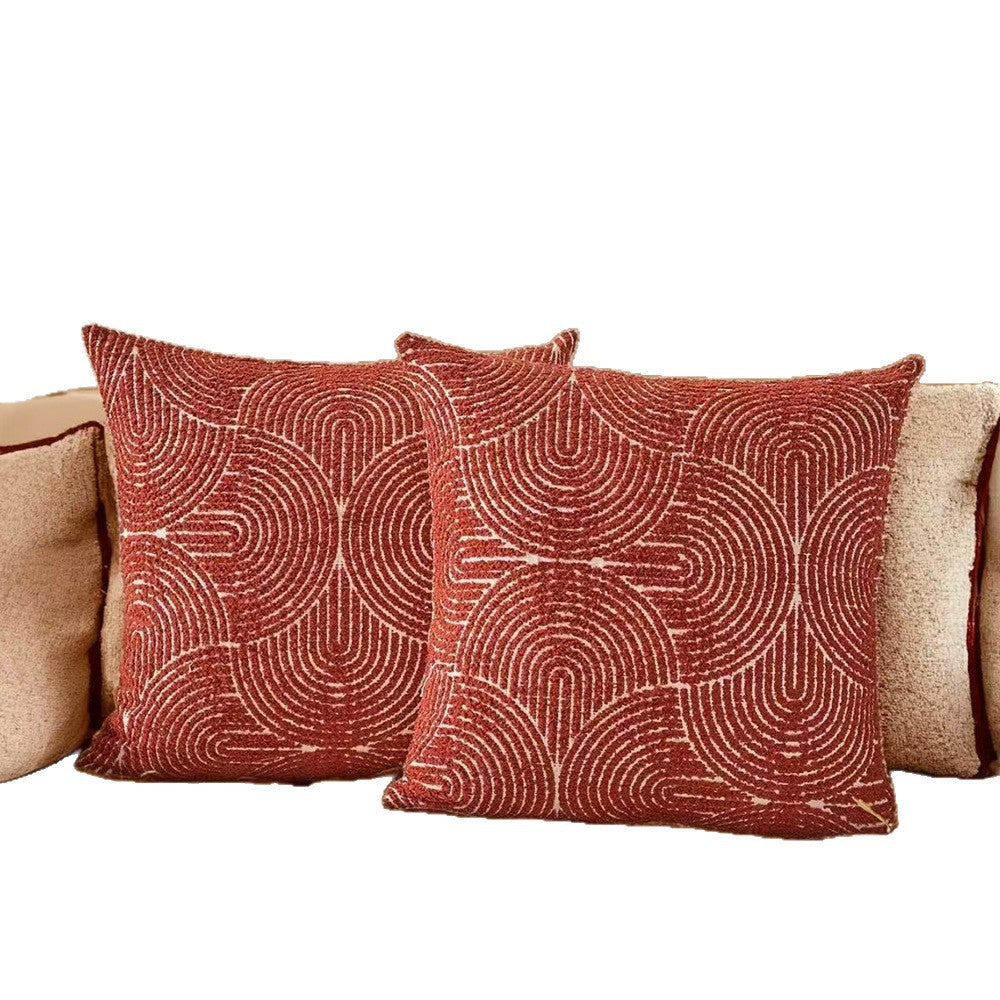 Chenille Jacquard Throw Pillow Sofa Cushion Cover