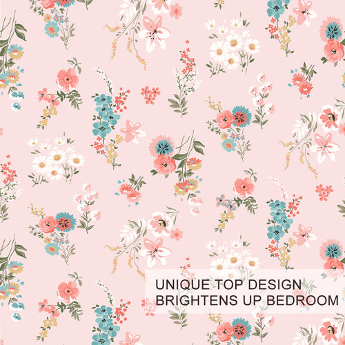 3 Pieces Minimalist And Elegant Floral Series Comfortable Duvet Set With Ultra Soft Bedding Set