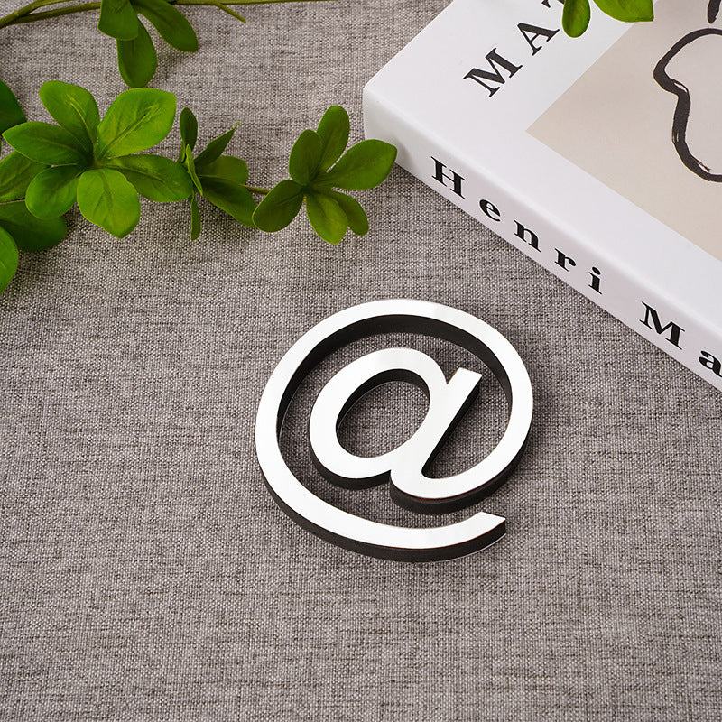 Acrylic Mirror Letter EVA English Alphabet Decorative Creative Wall Sticker Advertising Letter Home Decoration