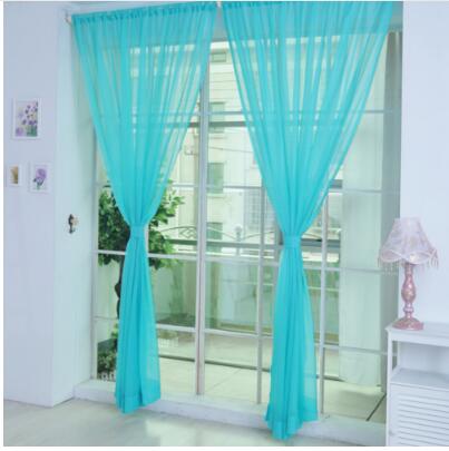 100*200cm Cheap Modern Window Curtain Home White Tulle Curtains for Living Room Bedroom Bathroom Polyester Window Screen