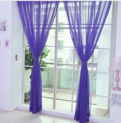 100*200cm Cheap Modern Window Curtain Home White Tulle Curtains for Living Room Bedroom Bathroom Polyester Window Screen
