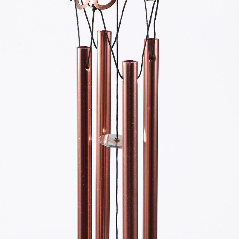 Butterfly Wind Chime Metal Craft Glass Painted Aluminum Tube Hanging Decoration Creative Home Decor Bell Wind Chime Tube Ornament In Stock