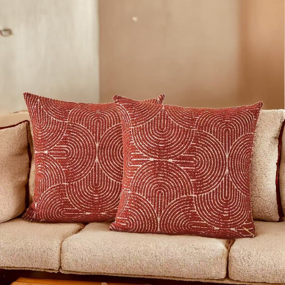 Chenille Jacquard Throw Pillow Sofa Cushion Cover