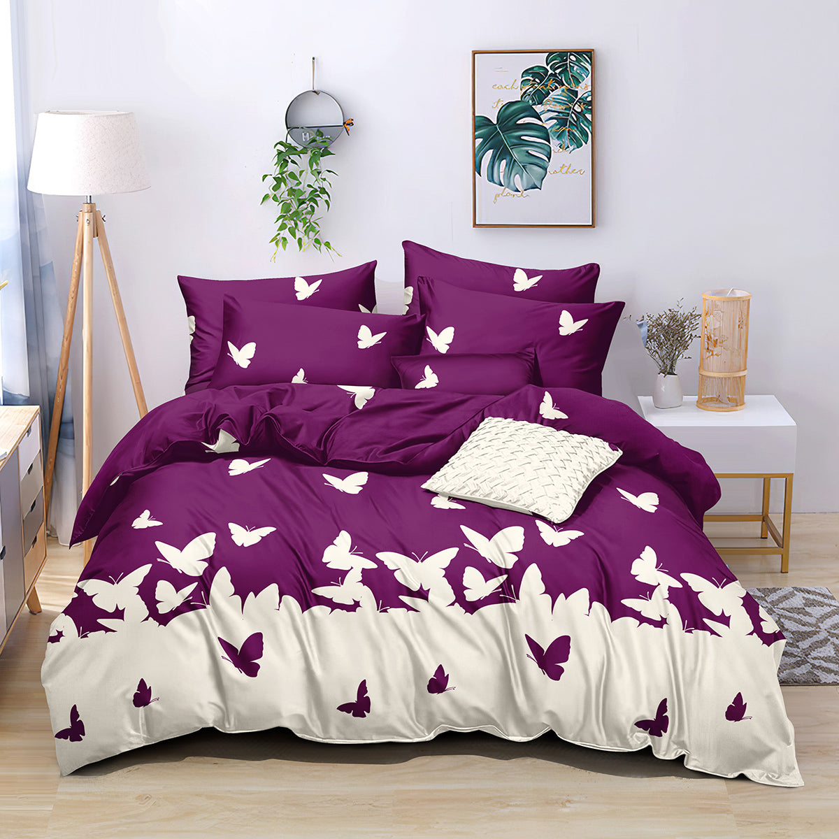 3 Pieces Butterfly Series Comfort Bedding Set Ultra Soft Bedding Suite