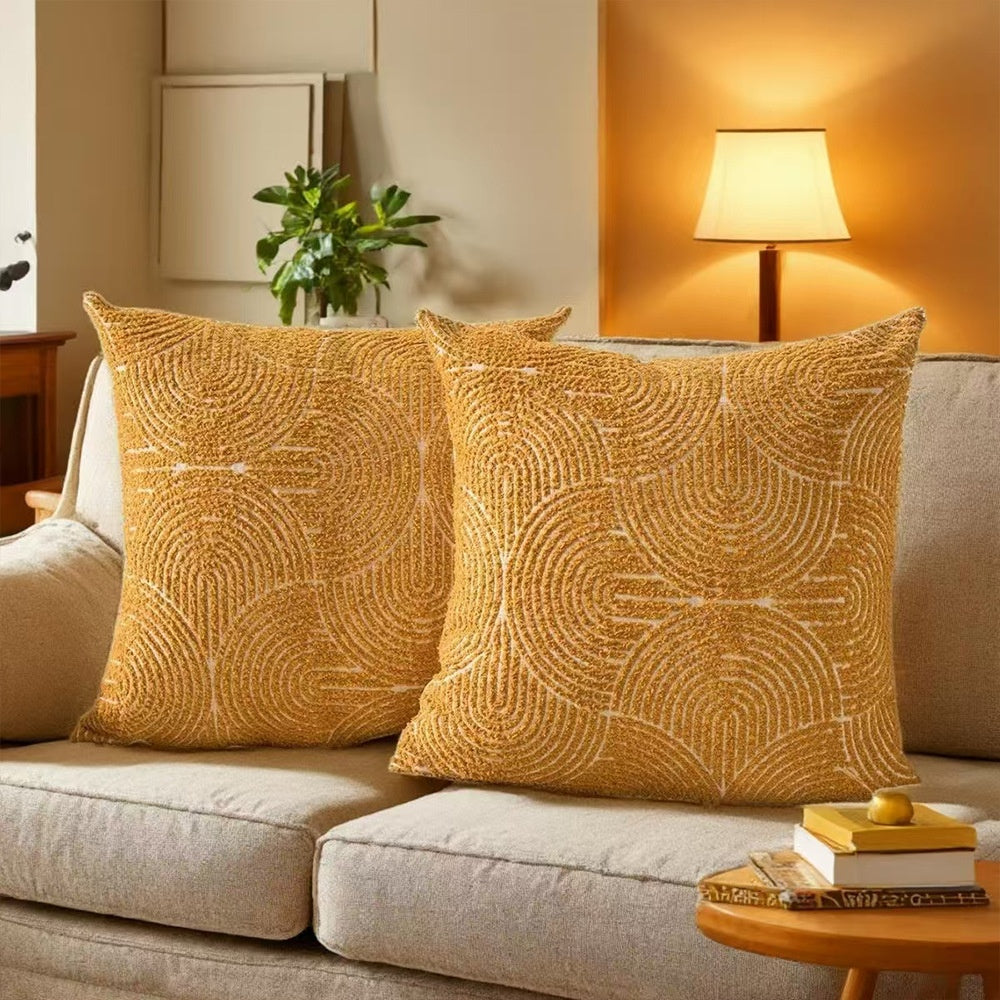 Chenille Jacquard Throw Pillow Sofa Cushion Cover