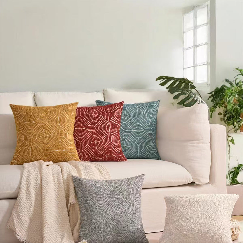 Chenille Jacquard Throw Pillow Sofa Cushion Cover